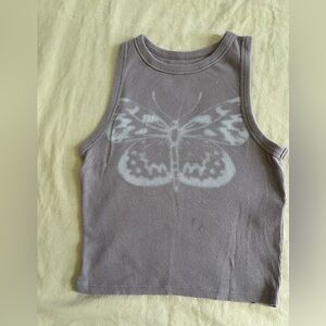 Hollister Mauve Ribbed Crewneck Tee